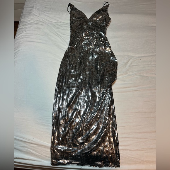 Zara Dresses & Skirts - Zara Metallic One Shoulder Dress